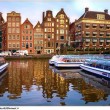 Típicos canales en Amsterdam