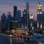 Vista de Singapur de Noche