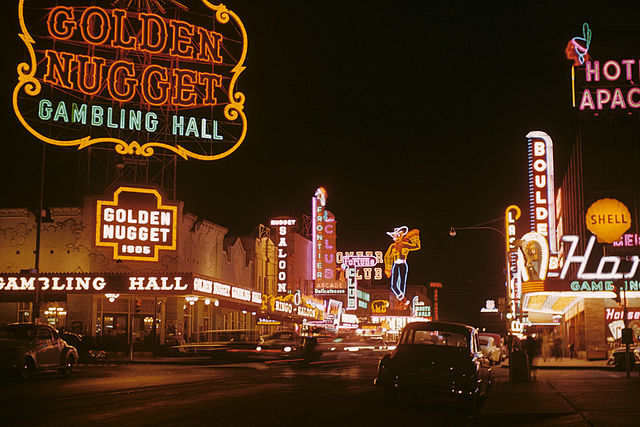 La Fremont Street en Las Vegas en el año 1952