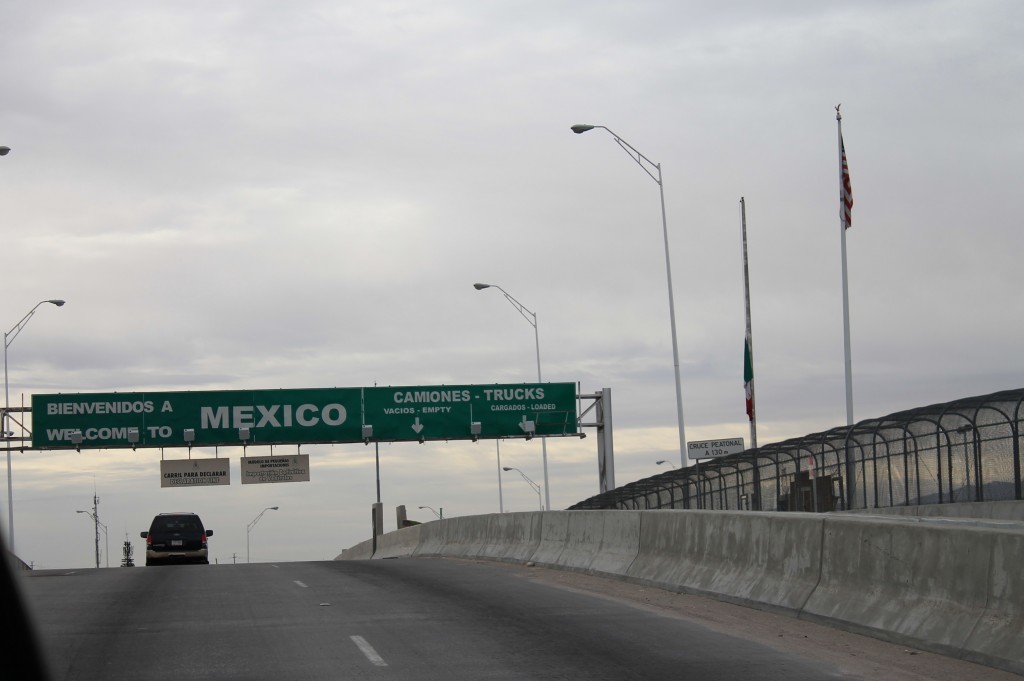 Entrando a territorio mexicano