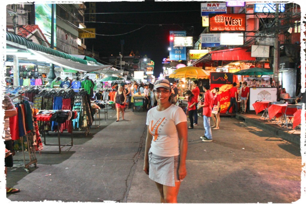 Diana en Khao San Road en Bangkok
